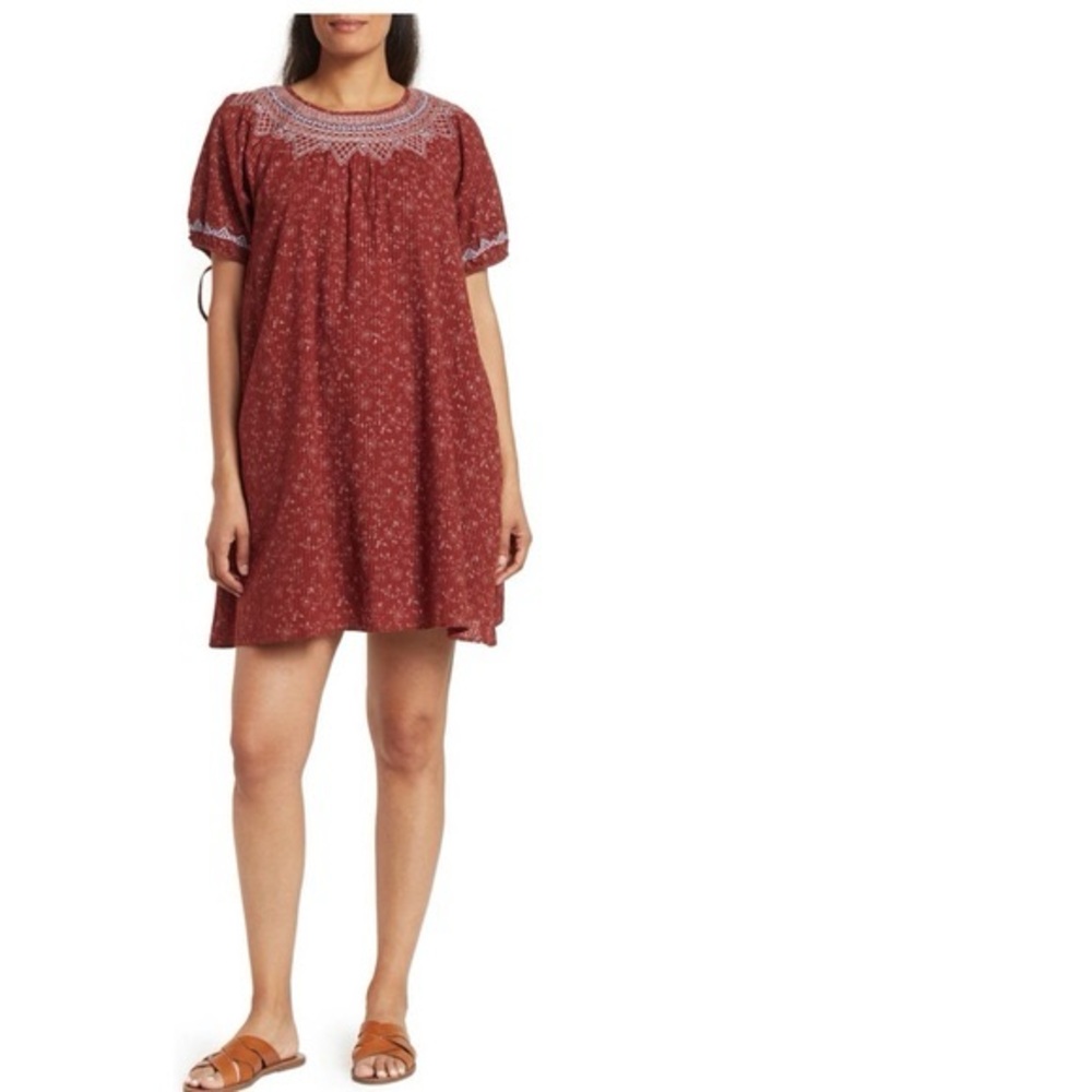 Madewell Dress with Tie Short Sleeves